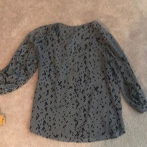 Black and white blouse!